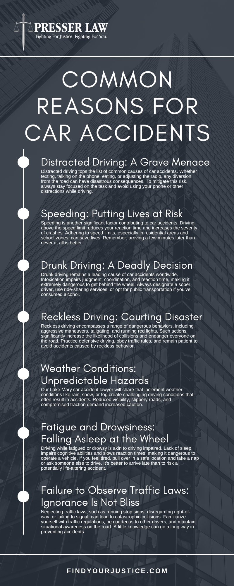 Common Reasons For Car Accidents Infographic